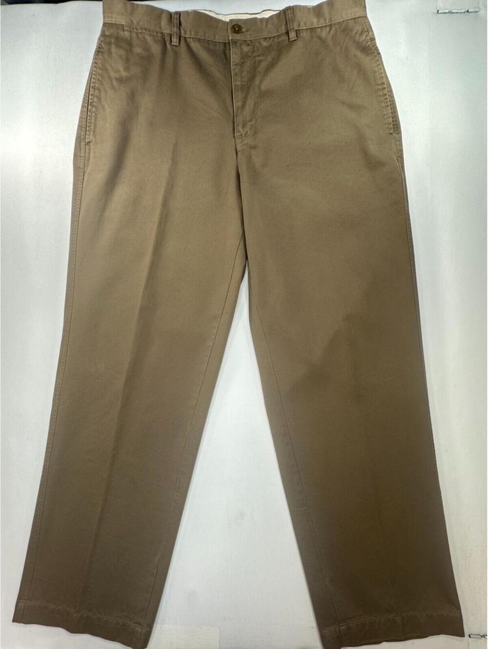 Gap Relaxed Fit Khaki Flat Front Chinos Brown Mens 38/32